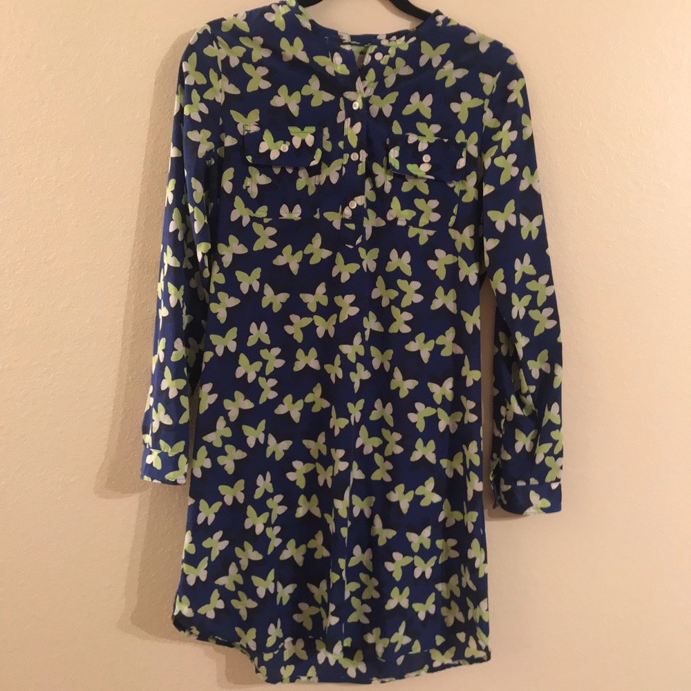 GAP Henley Butterfly Print Dress